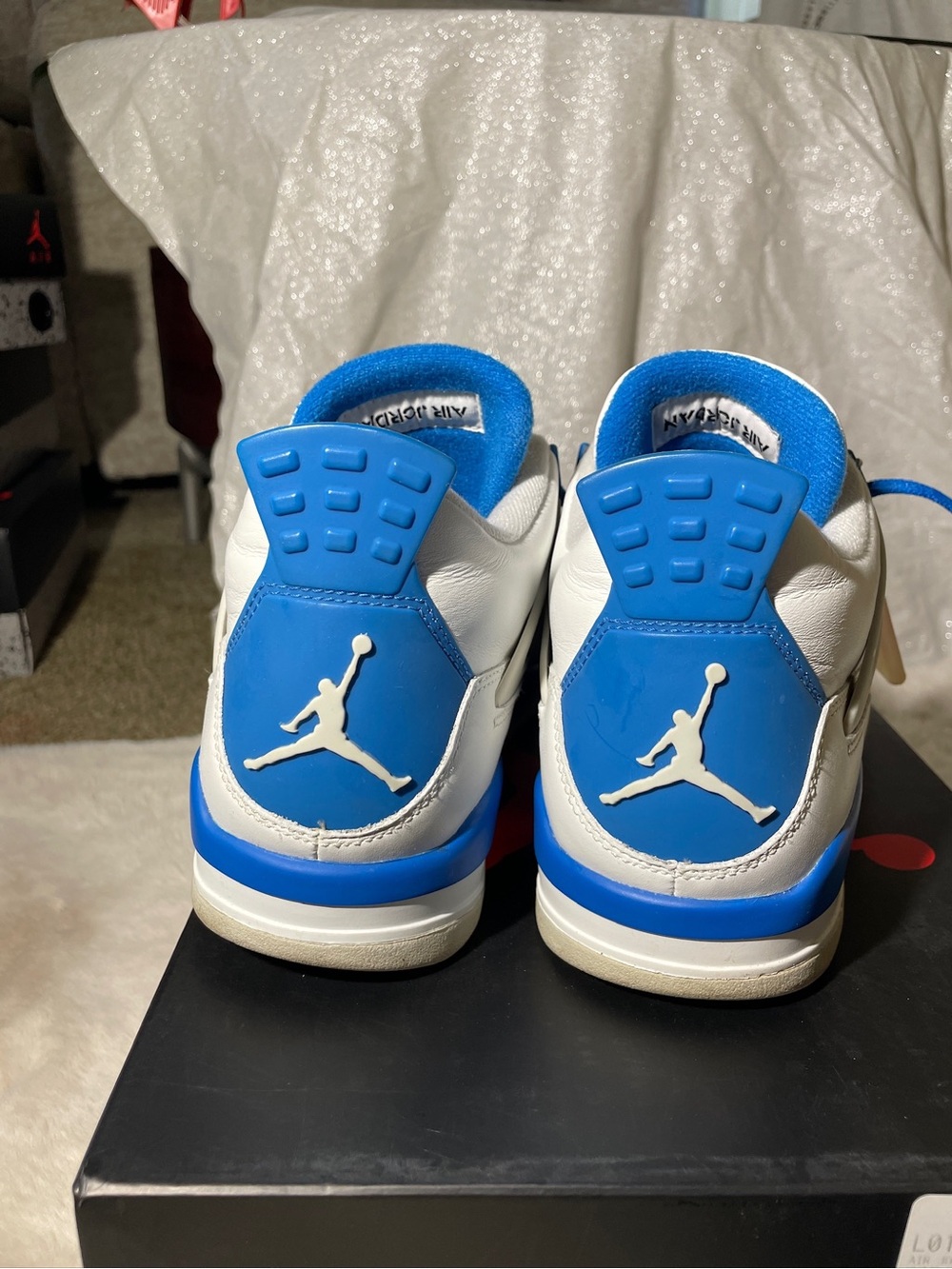 Air Jordan 4 Retro Military Blue 2012 Size 9.5 Men’s With Original Box - Picture 6 of 8